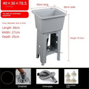 Home Plastic Kitchen Sinks Outdoor Balcony Laundry Pool Modern Simple Dishwashing Sink Floor-standing Single Slot with Bracket