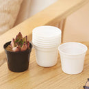 10pcs Mini Plastic Round Flower Pot Nursery Home Office Decor Green Artificial Refinement Garden Tools 2 Colors