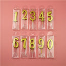 New Gold Digital Candle Birthday Number Cake Candle Drop Ship 0 1 2 3 4 5 6 7 8 9 Cake Girls Boys Baby Party Supplies Decoration