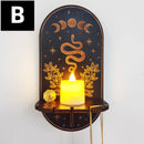 New Crystal Decorative Shelf Wooden Carving Pattern Handicraft Crystal Rack Home Candle Holder Decor Crystal Display Stand Craft