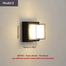 LED Outdoor Wall Light Lamp PIR Motion Sensor AC85-265V ABS Waterproof Modern Indoor Home Balcony Porch Garden Decoration