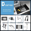 Nordic Metal Kitchen Sinks for Balcony Sink Black Thickened Nano Simple Design Household Kitchen Sink for Kitchen and Restaurant