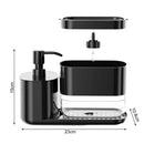 Kitchen Dish Soap Dispenser with Sponge Holder 2 In 1 Countertop Soap Pump Dispenser for Kitchen Sink Soap Liquid Dispenser