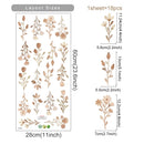 Flowers Wall Stickers for Bedroom Living Decor Wall Decals Girls Room Decorative Wall Stickers Baby Nursery Room Kids Room