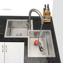 Kitchen Furniture Thickened 304 Stainless Steel Sink Basin Corner Shaped Double Stainless Steel Kitchen Sinks  Accessories Bh