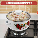3pcs Kitchen Stockpot Delicate Enamel Cooking Pot Stock Pot Noodle Cooking Pot enamel pots small pot enamel pans for cooking