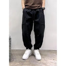 Autumn Fashion Outdoor Functional Workwear Casual Pants For Men New Simple Solid Color Loose Fitting Leg Binding Handsome Pants