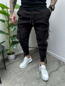 Spring and Autumn men ebay casual multi-pocket slim foot overalls Fashion high street anti-wrinkle outdoor sports trend pants