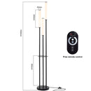 Modern LED Shelf Floor Lamp Storage Standing Lighting Dimmable LED Floor lamp Indoor with remote control for Home Decoration