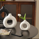 Home Flower Vase Imitation Ceramic Plastic Flower Pot Storage Bottle For Flowers Living Room Modern Home Decorations Ornaments