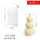 Wave cylindrical candle silicone mold with irregular geometric shape twisted stripes cylindrical candle mold resin gypsum mold