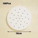 100Pcs Air Fryer Paper Disposable Steamer Bakeware Papers Oven Non-Stick Steaming Mat Oil-absorbing Paper for Fryer Accessories
