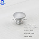 Space Aluminum Single Hole Handle Modern Wardrobe Drawer Round Knob Silver/black/gold Kitchen Cabinet Furniture Small Handle
