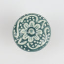 Colorful Floral Ceramic Handle Cabinet Door Solid Wood Furniture Wardrobe Handle Single-hole Drawer Hardware