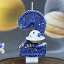 Digital Shaped Birthday Candle Cake Party Planet Universe Decoration Cake Decoration Accessories