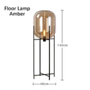 Nordic Minimalist Luxurious Glass Led Floor Lamp Designer Bedroom Bedside Table Light High-end Living Room Decoration Lighting