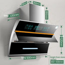 900mm Kitchen Range Hood Household Range Hood Side Suction Range Hood Wall Mounted Intelligent Cleaning Major Appliances