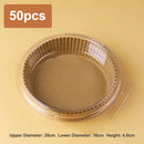 50/100pcs Air Fryer Disposable Paper Liner Non-Stick Mat Steamer Round Square Paper Baking Mats Kitchen Baking AirFryer Tools