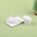3/5/6pcs 1/12 Dollhouse Miniature Accessories Ceramics Tea Set Model Kitchen Tableware