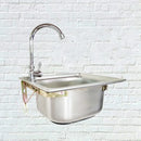 Kitchen Suqare Sink Stainless Steel Single Drain Pipe wash basin set