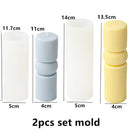 Wave cylindrical candle silicone mold with irregular geometric shape twisted stripes cylindrical candle mold resin gypsum mold