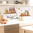 Bees Butterflies Kitchen Wall Sticker Home Room Decoration Poster Bedroom Adhesive Wallpaper Wall Furniture House Interior Decor