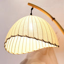 Foyer Wabi Sabi Canvas Shades Led Floor Lamp Nordic Bamboo Design Metal Floor Light Nordic Minimalism Living Room Lustre Lamp