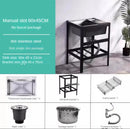 Thickened Stainless Steel Kitchen Sink  Floor-standing Vegetable Basin Single-slot Kitchen Accessories Commercial Washing Basin