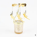 Rotating Candle Stick Holder Gold Candlestick Home Decoration Romantic Valentine's Gift Party Room Decor Carousel Candle Stand