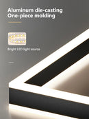 Living room lamp dining bedroom chandelier Nordic modern minimalist 2022 new light luxury square chandelier LED lamp suspendu