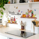 Bees Butterflies Kitchen Wall Sticker Home Room Decoration Poster Bedroom Adhesive Wallpaper Wall Furniture House Interior Decor