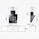 Small and Simple Kitchen Ventilator Suction Range Hood Small stove Side suction Cooker Hood Exhaust Hood 38/50cm For Apartment