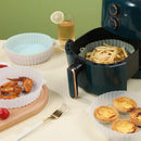 Reusable Air Fryer Silicone Tray Mold For Easy Cleaning Suitable For Round Pizza Grill Pan Mats Air Fryer Baking Accessories