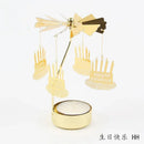 Multi-shape Rotating Candlesticks Snowflake Angel Romantic Tea Party Candle Holder Wedding Christmas Metal Home Decor