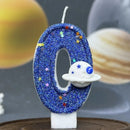Digital Shaped Birthday Candle Cake Party Planet Universe Decoration Cake Decoration Accessories