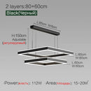 Living room lamp dining bedroom chandelier Nordic modern minimalist 2022 new light luxury square chandelier LED lamp suspendu