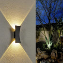 Outdoor Waterproof Wall Lamps Strip Aluminum Wall Lights 6W LED Black Wall Lamp Bedroom Exterior Outdoor Lighting Fixtures