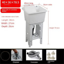 Home Plastic Kitchen Sinks Outdoor Balcony Laundry Pool Modern Simple Dishwashing Sink Floor-standing Single Slot with Bracket