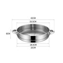 32cm Thicken Stainless Steel Food Steaming Rack Rice Cooker Double Ear Cookware Steamer for Dumpling Kitchen Cooking Accessories