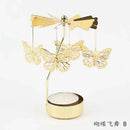 Multi-shape Rotating Candlesticks Snowflake Angel Romantic Tea Party Candle Holder Wedding Christmas Metal Home Decor