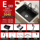 Stainless Steel Kitchen Sinks Black Nano Large Single Tank Countertop Basin Home Kitchen Vegetable Sink 304 Thickened Wash Basin