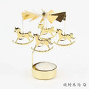 Multi-shape Rotating Candlesticks Snowflake Angel Romantic Tea Party Candle Holder Wedding Christmas Metal Home Decor