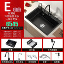 Stainless Steel Kitchen Sinks Black Nano Large Single Tank Countertop Basin Home Kitchen Vegetable Sink 304 Thickened Wash Basin
