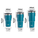 Tyeso 900ml Stainless Steel Thermos Bottle Coffee Cup Portable Insulation Cold And Hot Travel Fitness Mug Leakproof Vacuum Flask