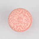 Colorful Floral Ceramic Handle Cabinet Door Solid Wood Furniture Wardrobe Handle Single-hole Drawer Hardware