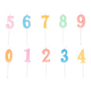 10 Pcs Candles for Cake Delicate Number Decorating Topper Decors Numeral Cakes Birthday Favors Crystal
