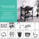 Thickened Stainless Steel Kitchen Sink  Floor-standing Vegetable Basin Single-slot Kitchen Accessories Commercial Washing Basin