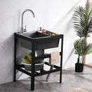 Thickened Stainless Steel Kitchen Sink  Floor-standing Vegetable Basin Single-slot Kitchen Accessories Commercial Washing Basin
