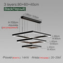 Living room lamp dining bedroom chandelier Nordic modern minimalist 2022 new light luxury square chandelier LED lamp suspendu
