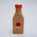 Montessori Kitchen Toys Wooden Kitchen Play House Simulation Play House Condiment Bottles Educational Toy for Children Gift